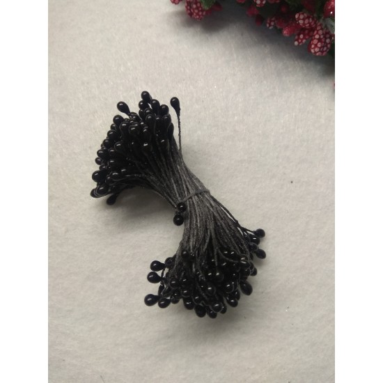 Тычинка средняя для цветов цв. черный, цена за 100 шт